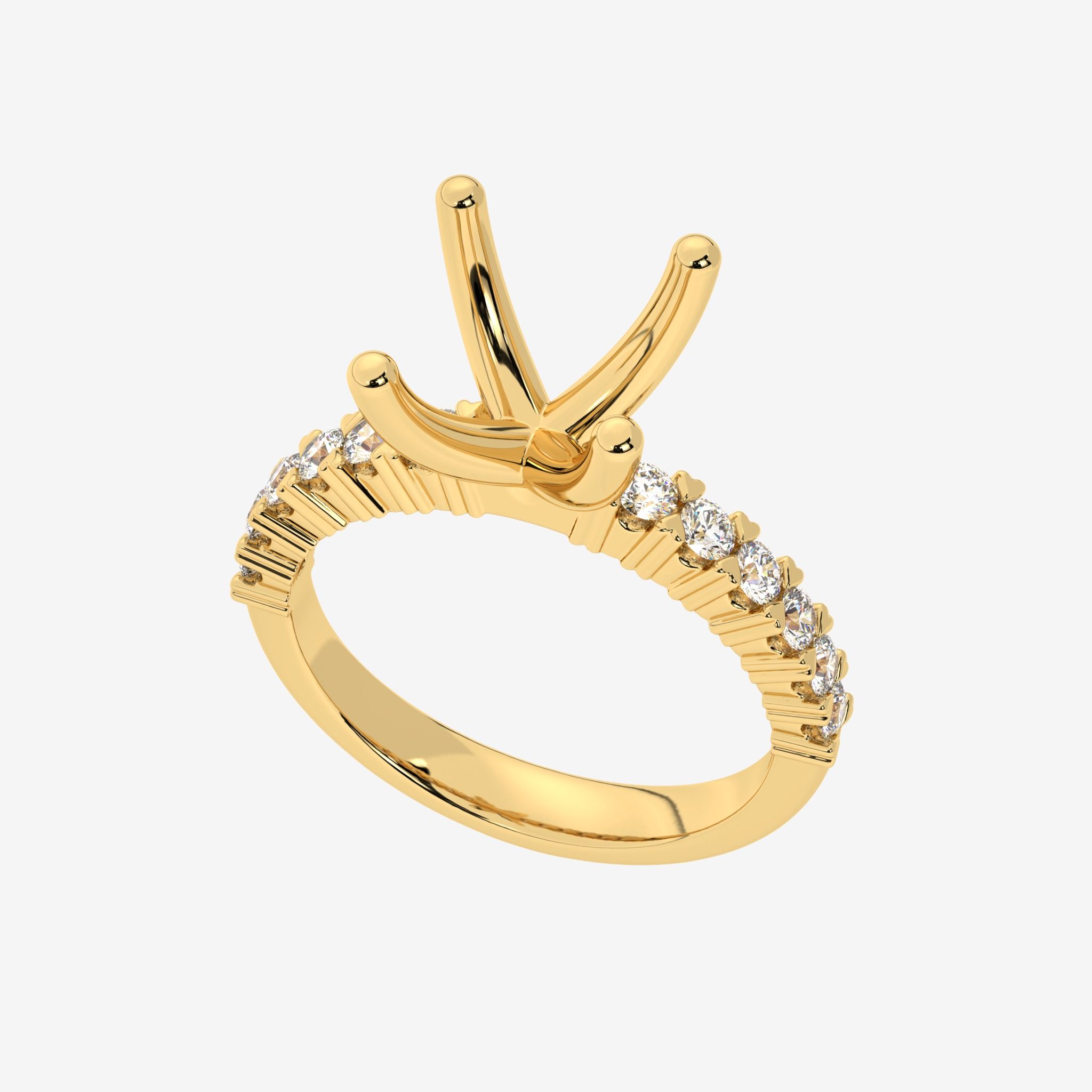 ACCENTED SEMI-SET ENGAGEMENT RING