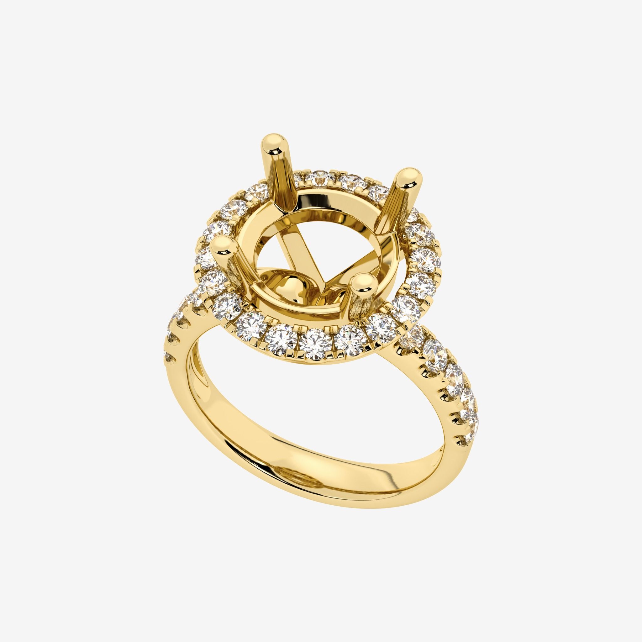 HALO SEMI-SET ENGAGEMENT RING