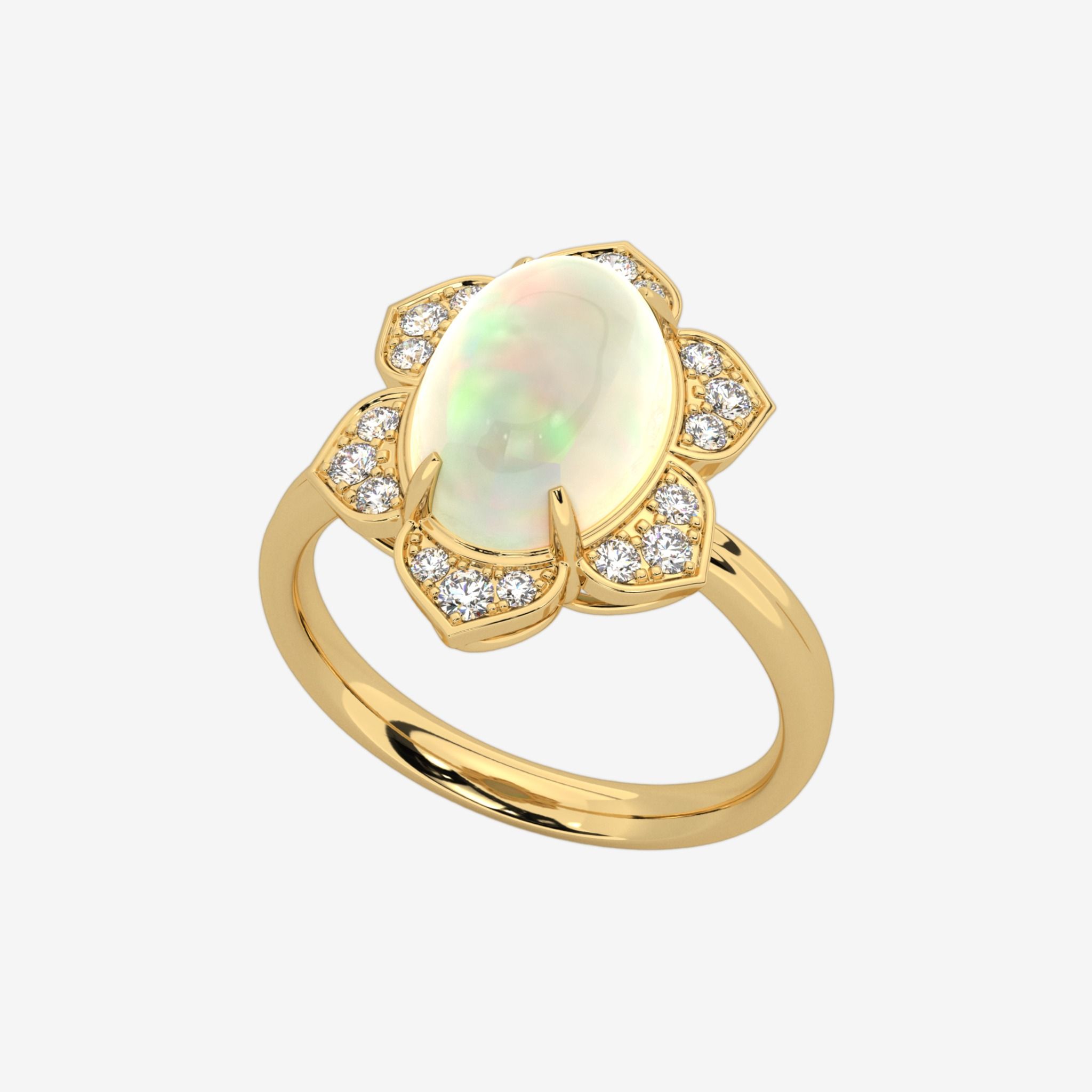 FLORAL HALO RING