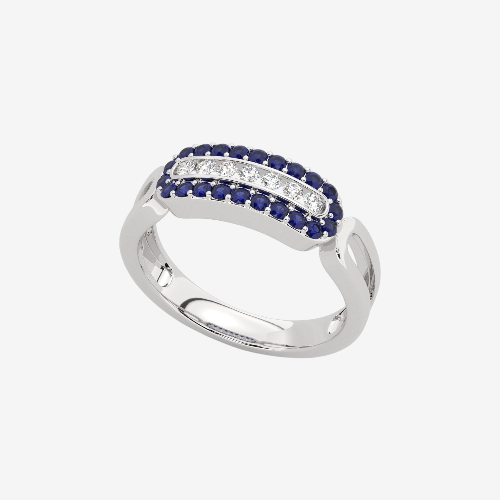 ACCENTED SPLIT SHANK RING