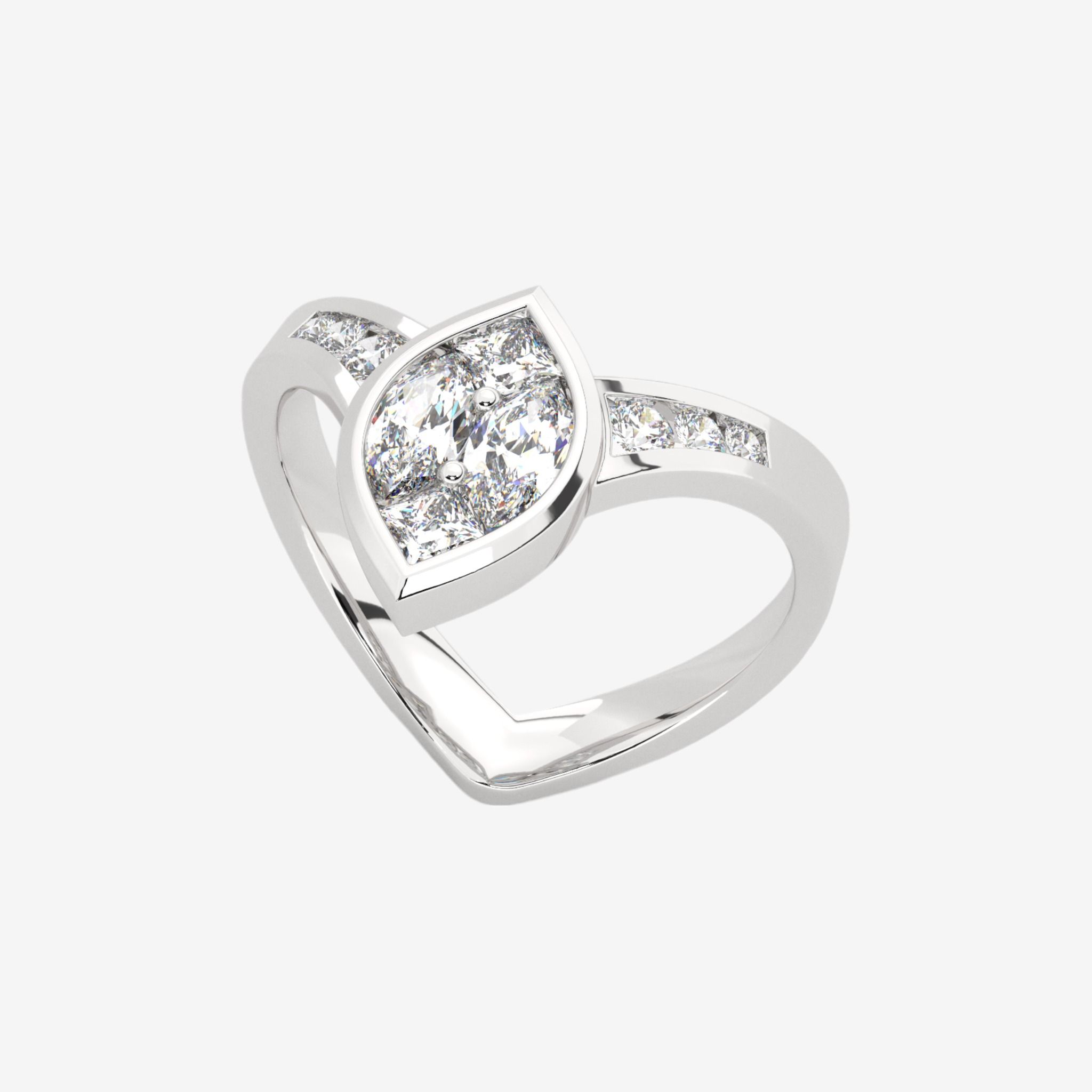 BEZEL-SET CONTOUR RING