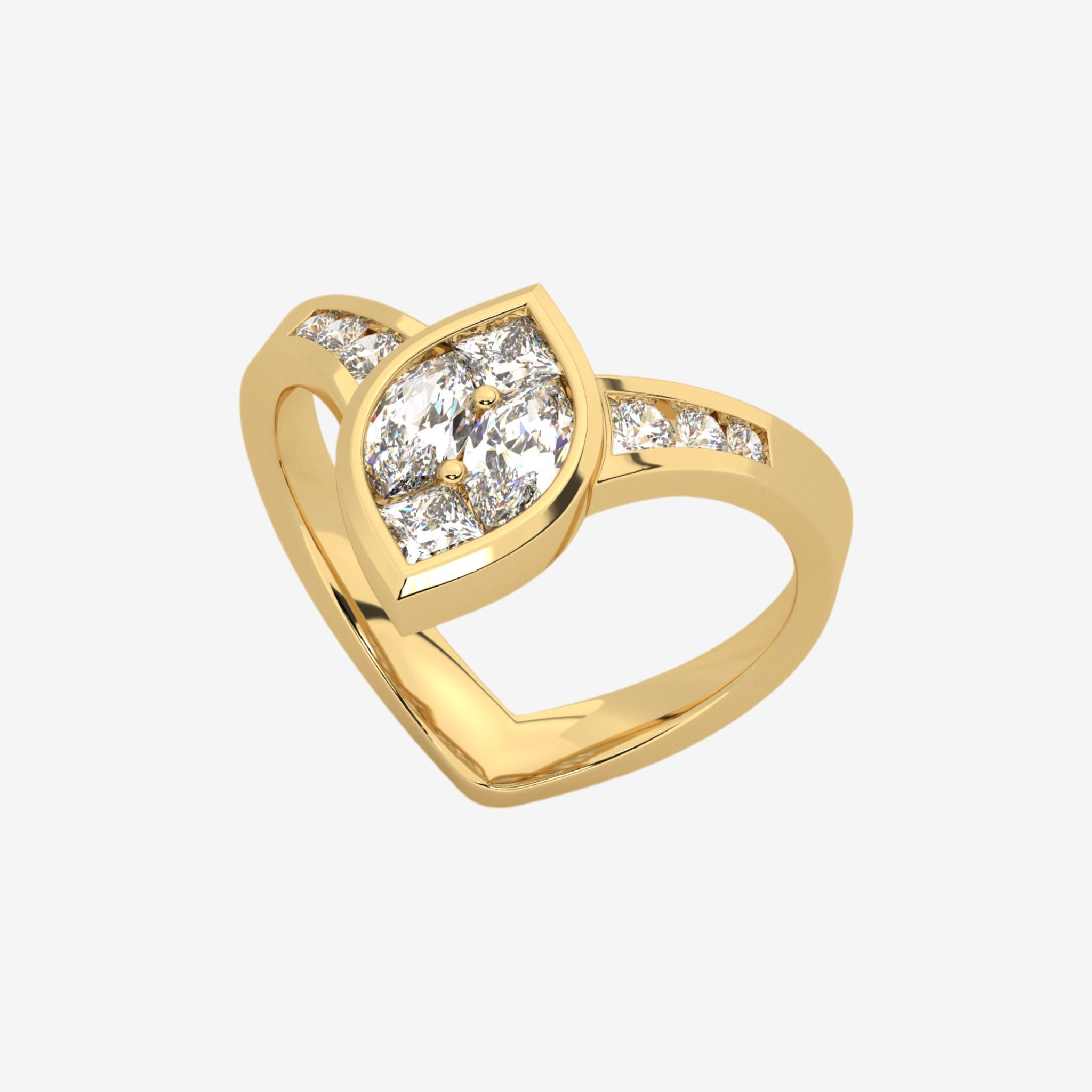 BEZEL-SET CONTOUR RING