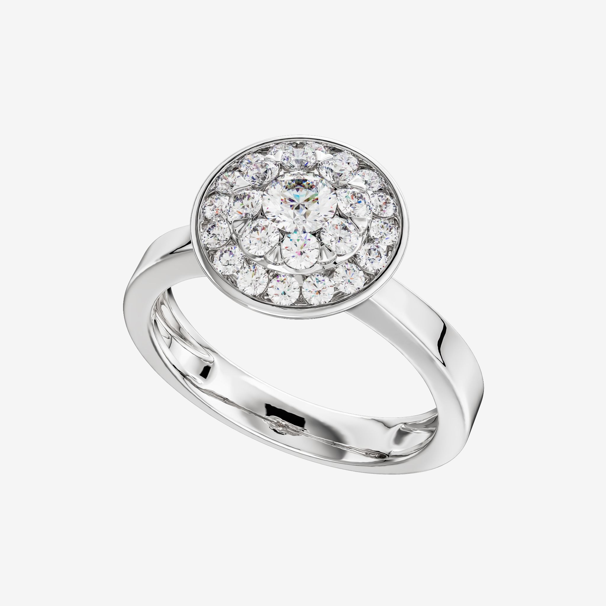 BEZEL-SET CLUSTER RING