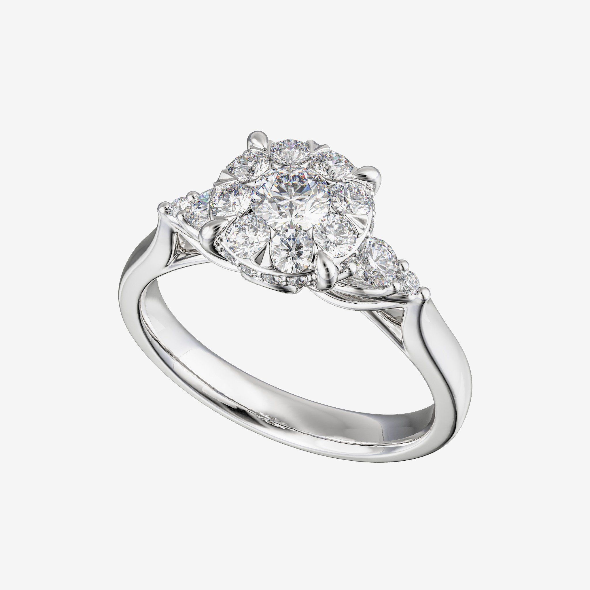 ACCENTED CLUSTER RING