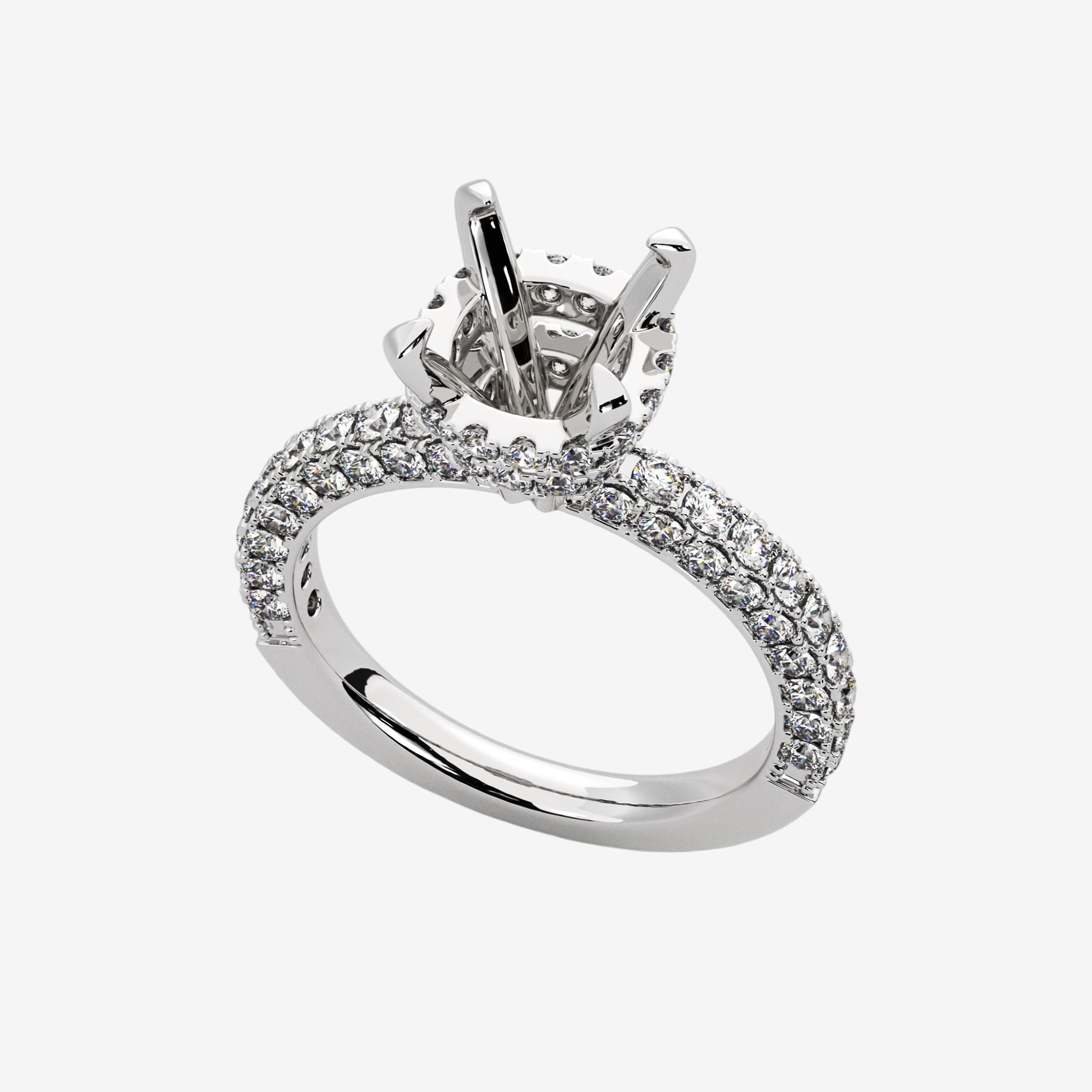 ACCENTED PAVÉ SEMI-SET ENGAGEMENT RING