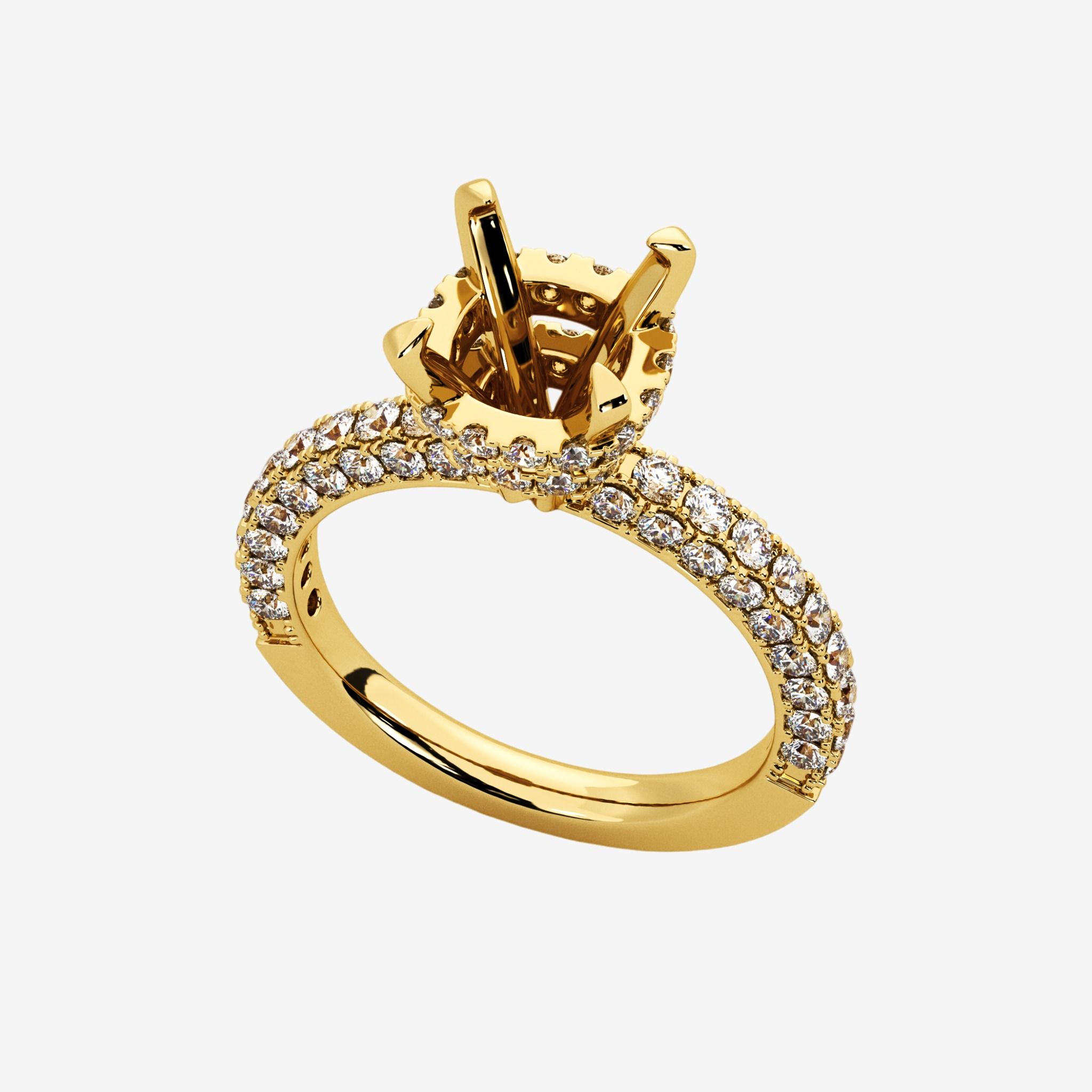 ACCENTED PAVÉ SEMI-SET ENGAGEMENT RING