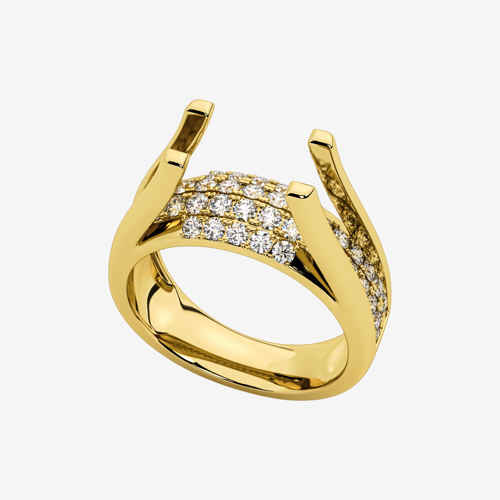 PAVÉ SEMI-SET ENGAGEMENT RING