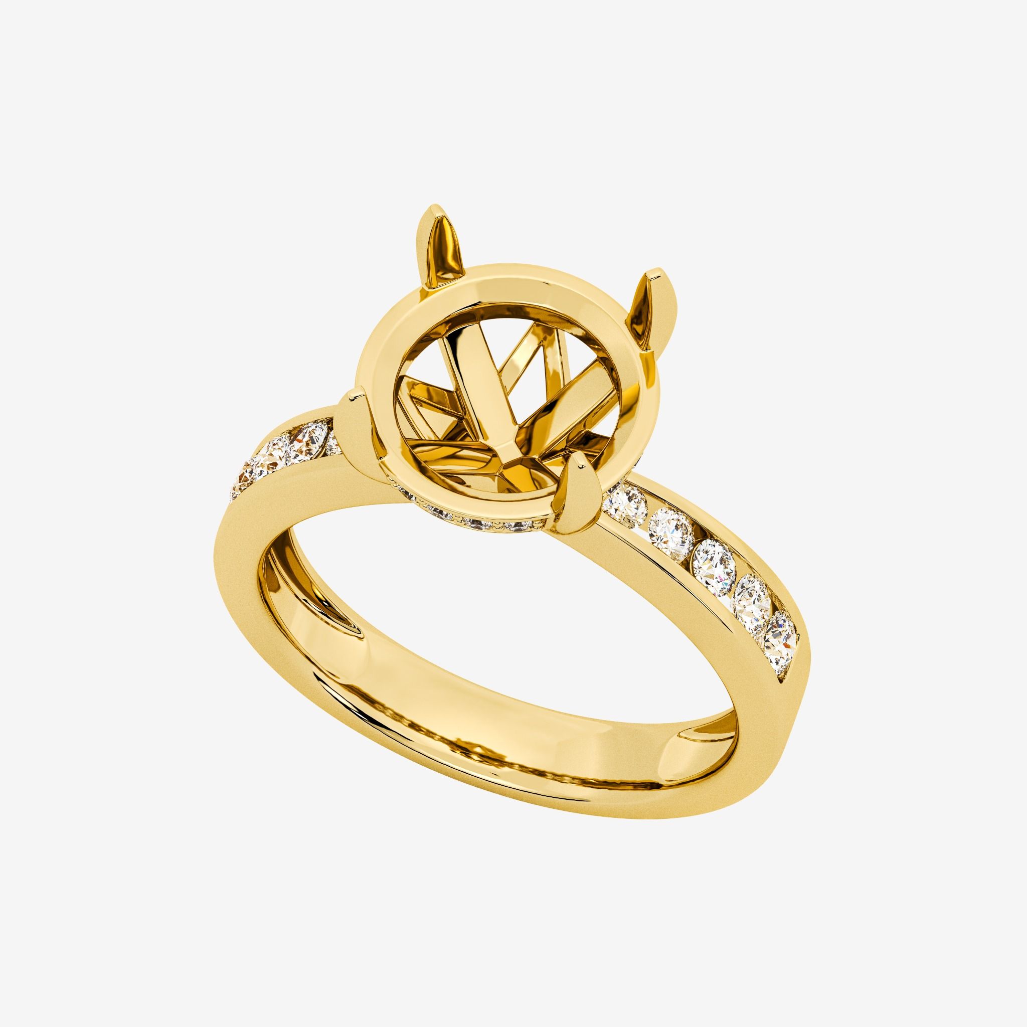 SEMI-SET ENGAGEMENT RING