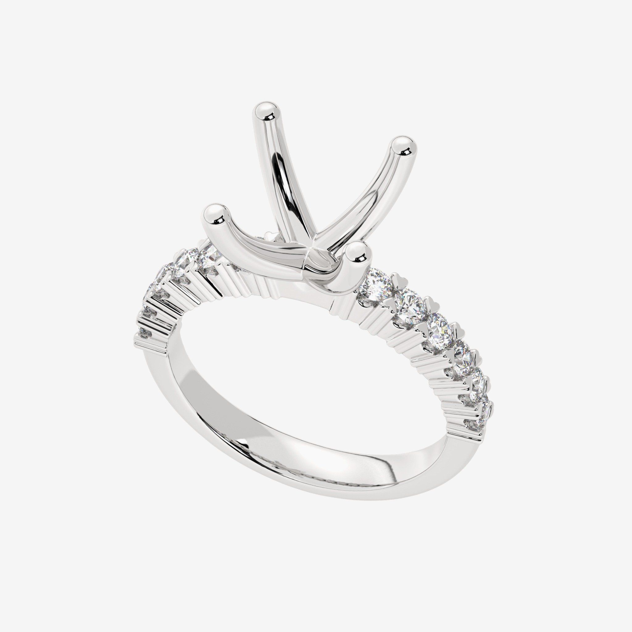 ACCENTED SEMI-SET ENGAGEMENT RING