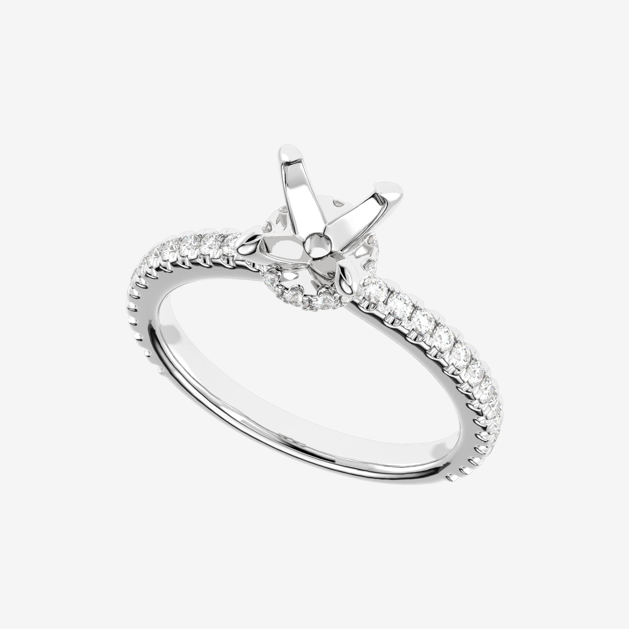 ACCENTED SEMI-SET ENGAGEMENT RING