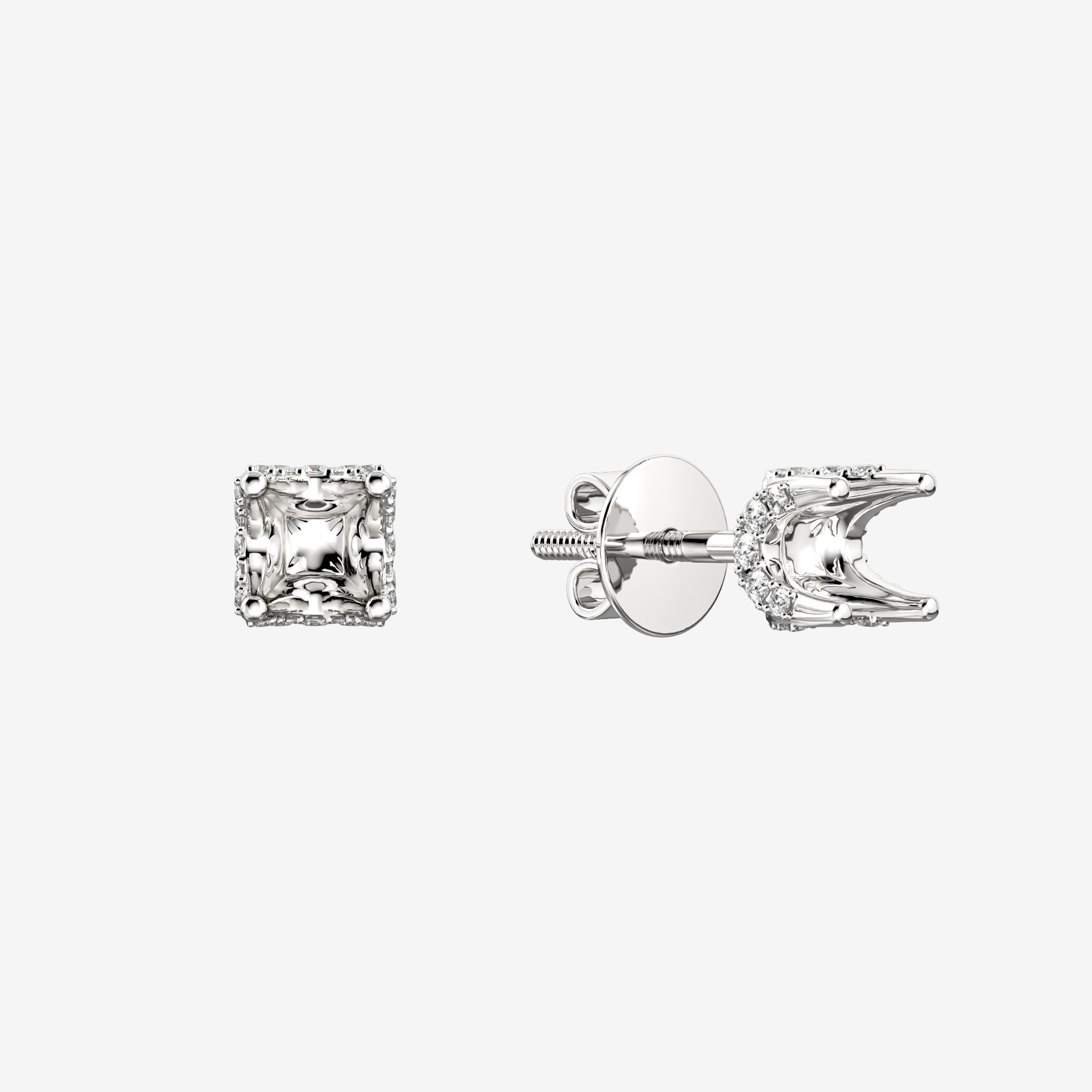 SEMI-SET STUD EARRINGS