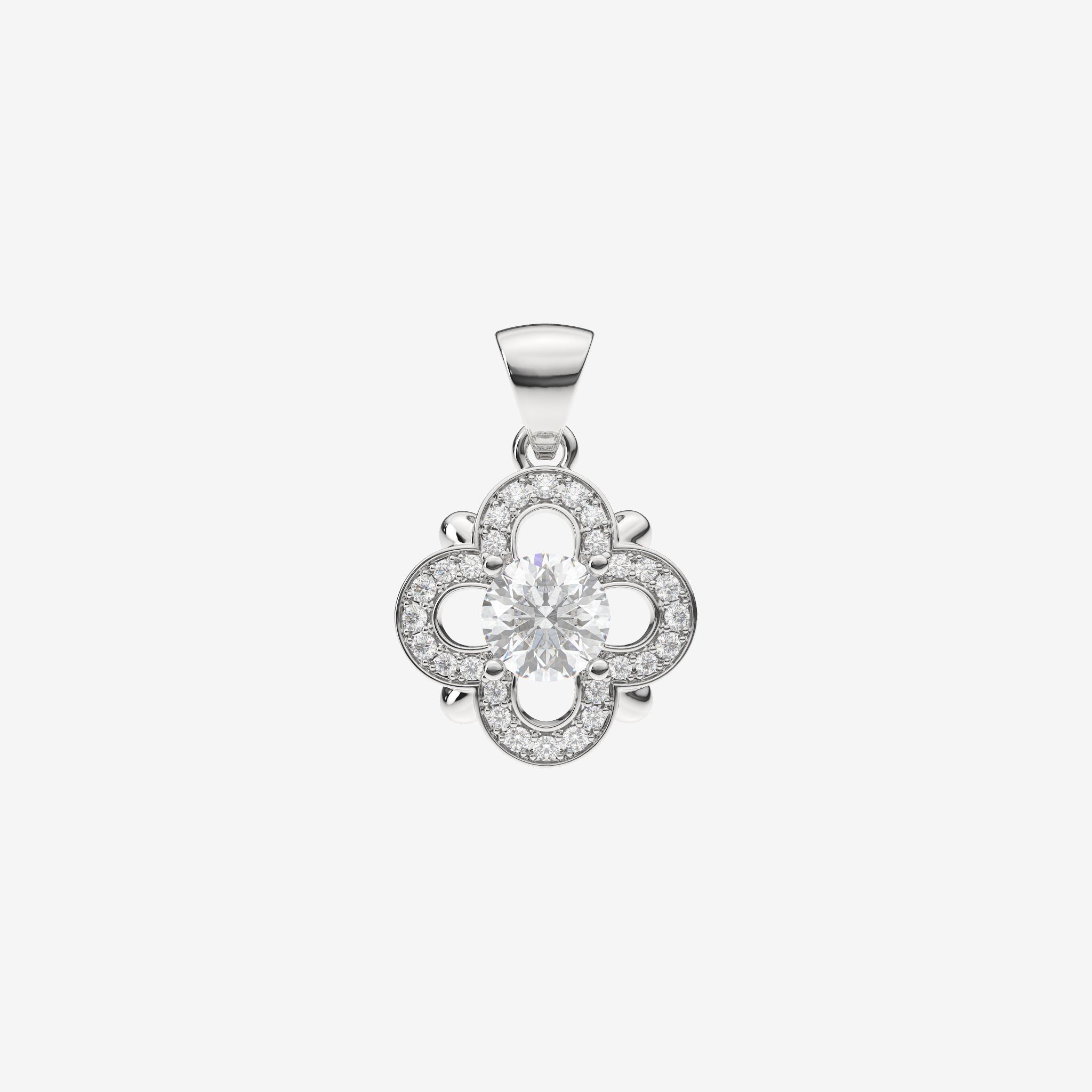 FLORAL SEMI-SET PENDANT
