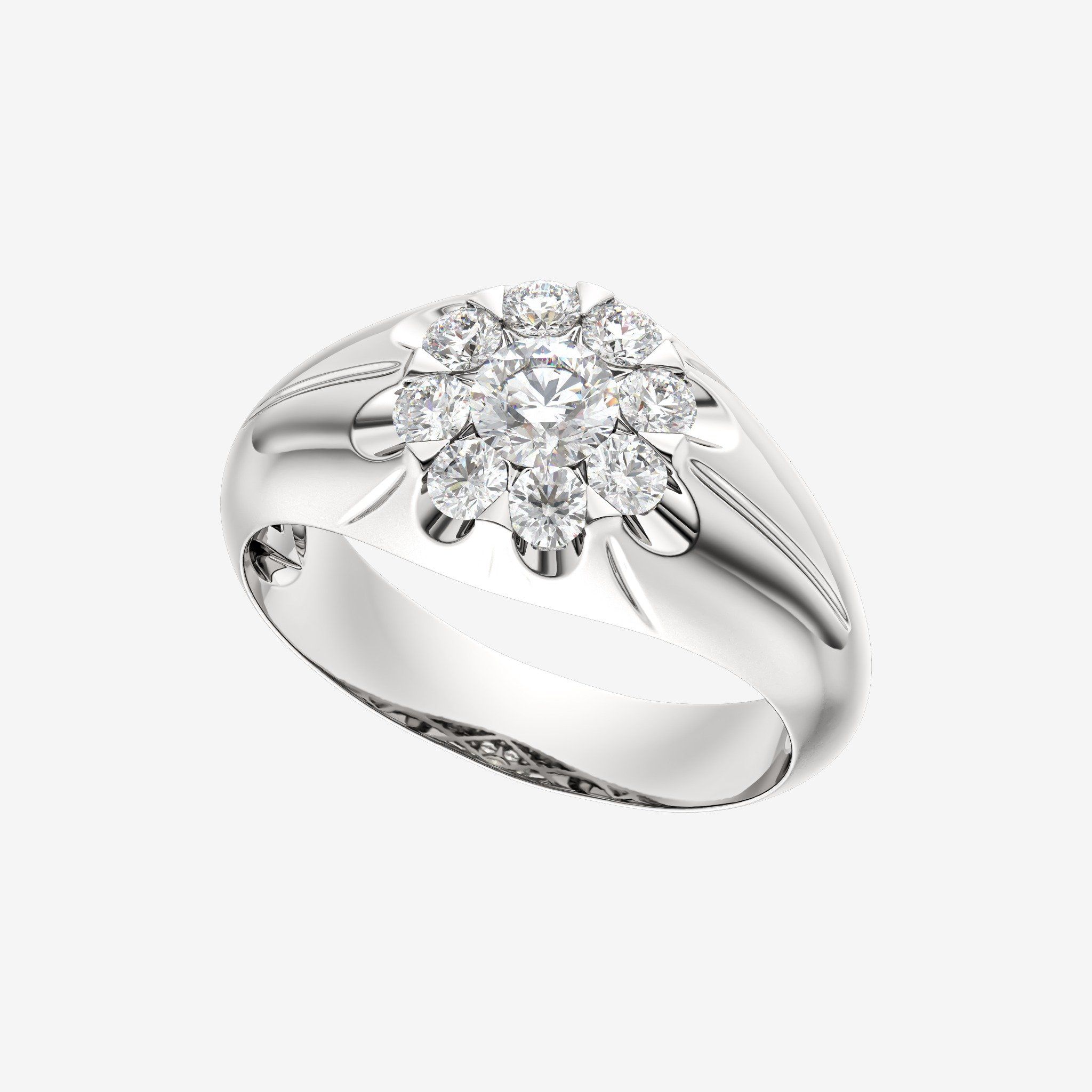 CLUSTER SIGNET RING
