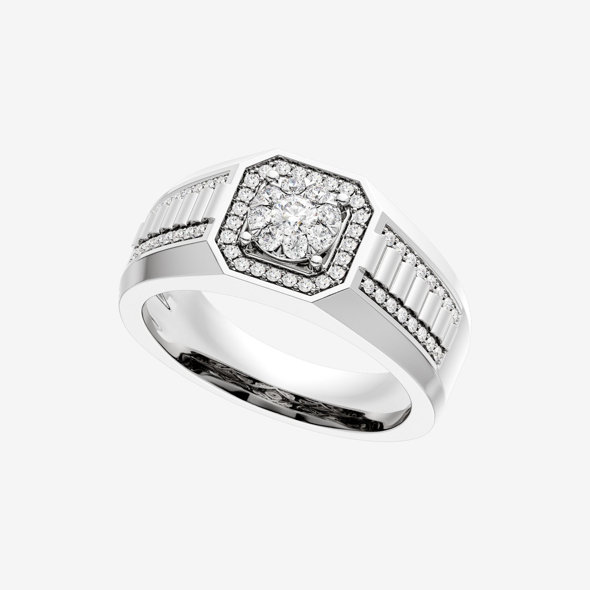 ACCENTED CLUSTER MEN RING