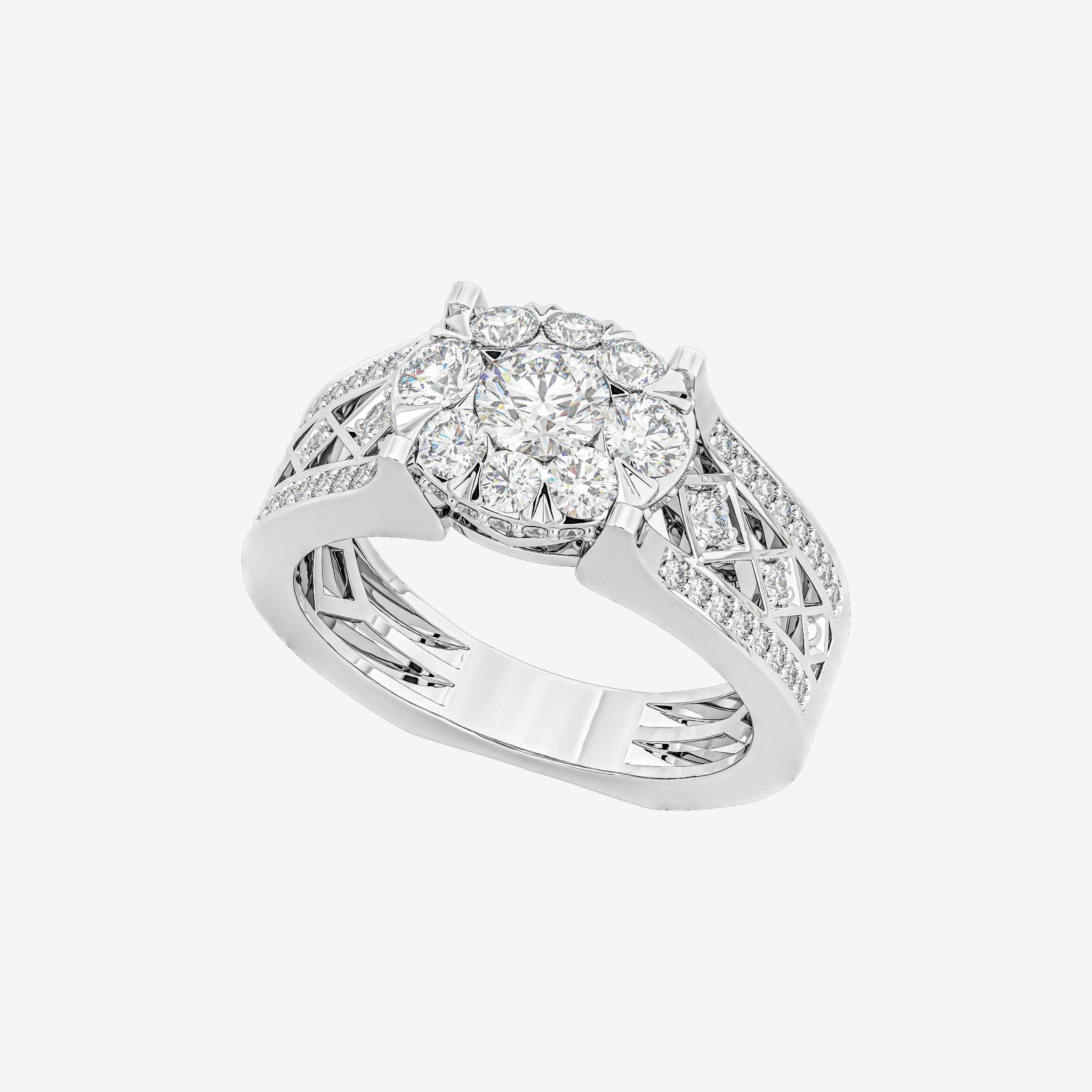 ACCENTED CLUSTER RING