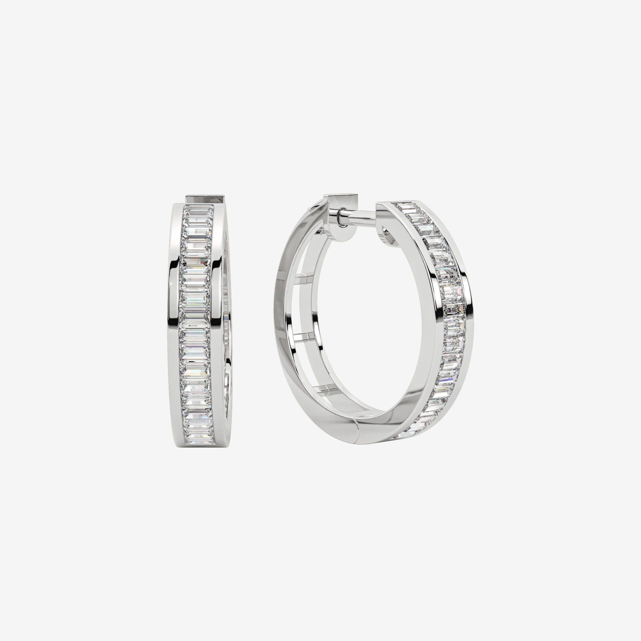 CHANNEL-SET HOOP EARRINGS