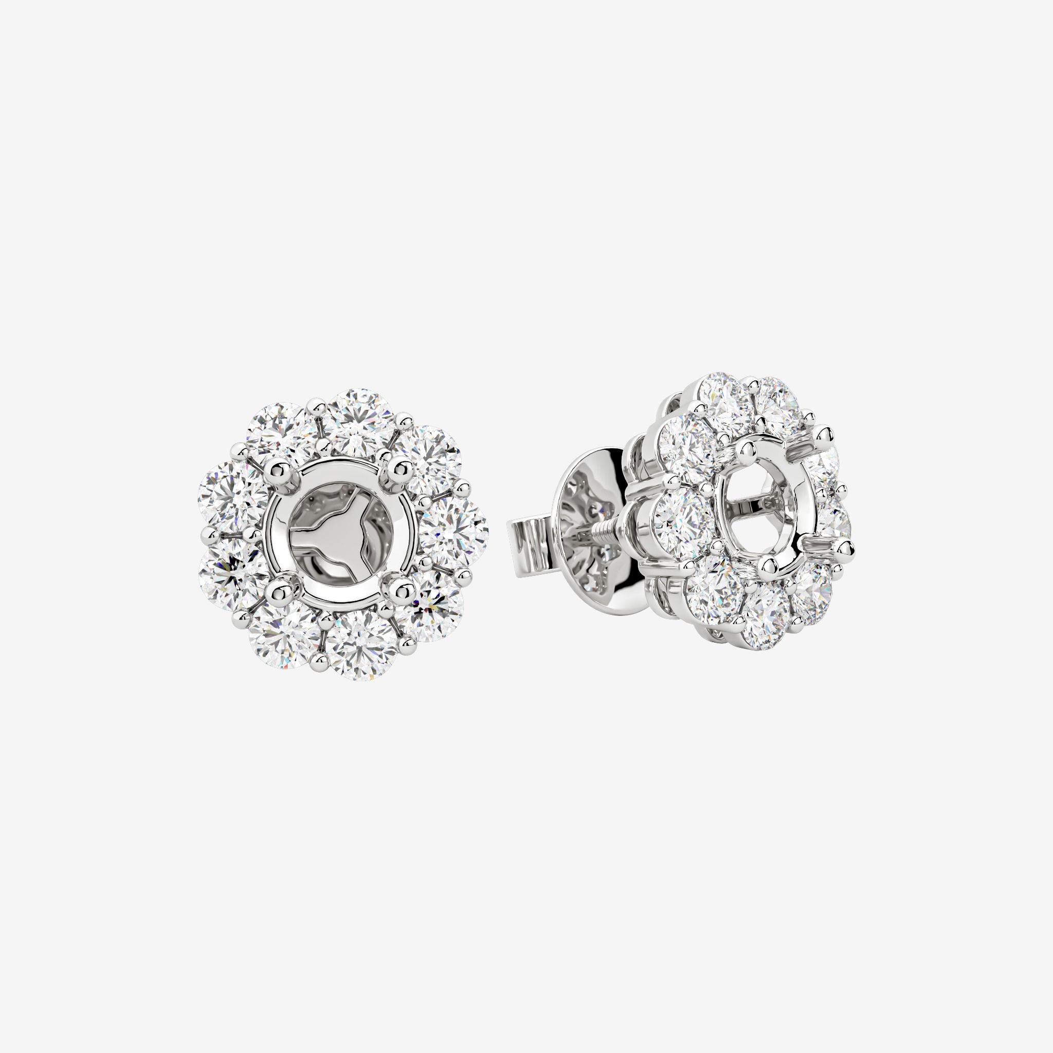 HALO SEMI-SET STUD EARRINGS