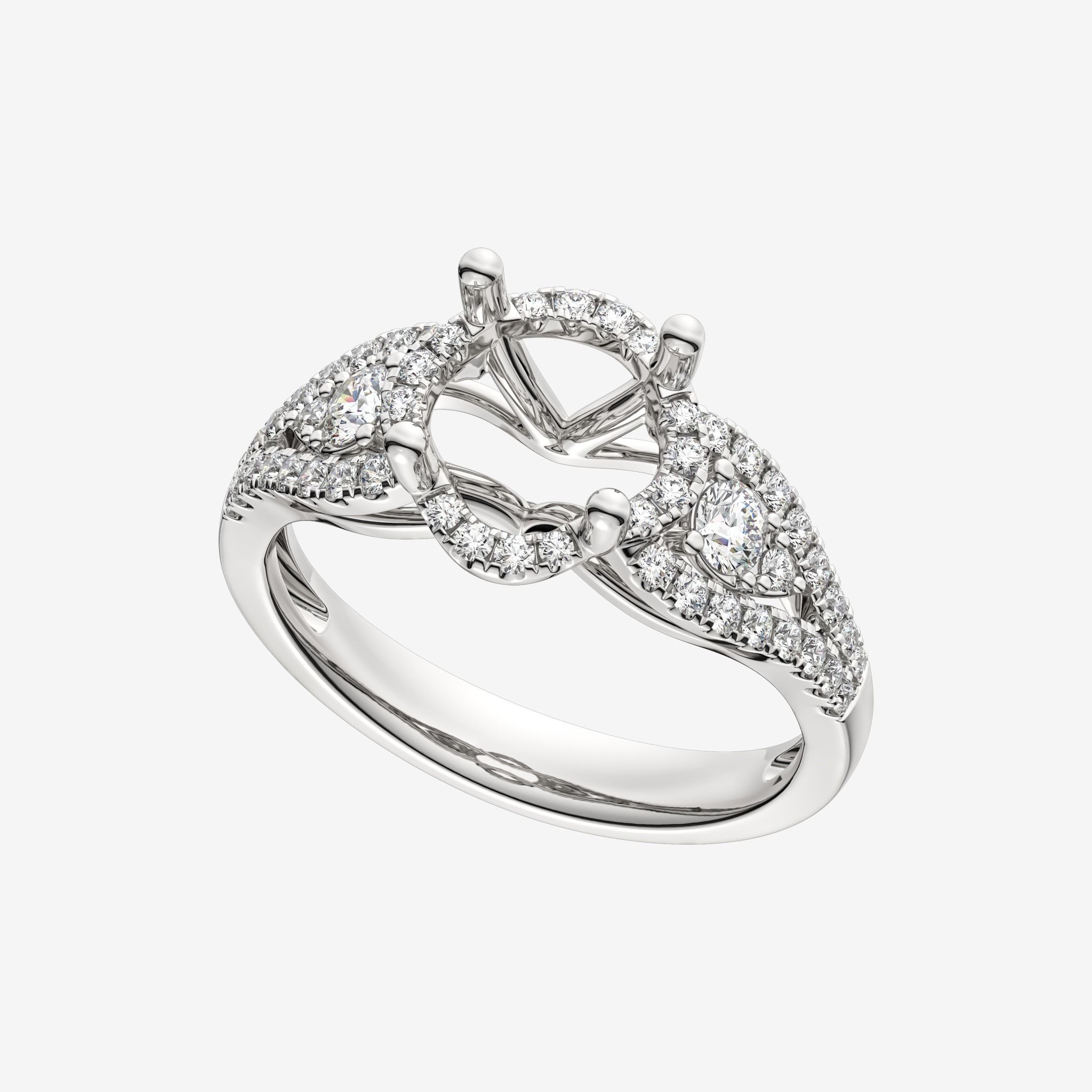 ACCENTED SEMI-SET ENGAGEMENT RING