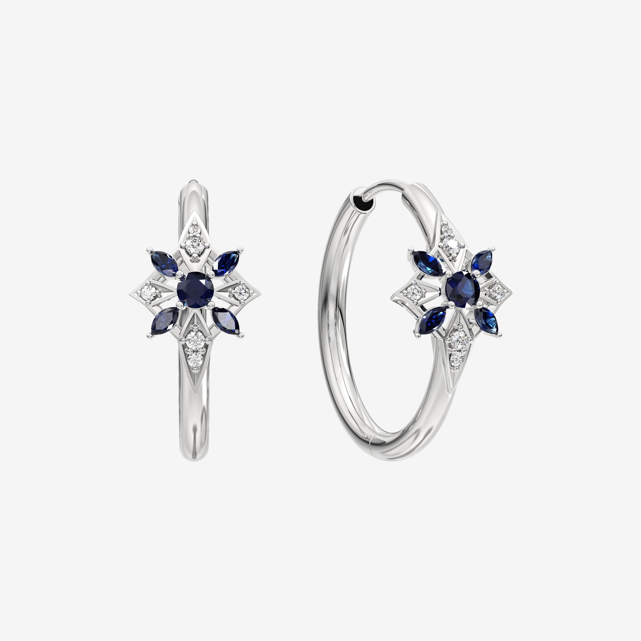 FLORAL HOOP EARRINGS