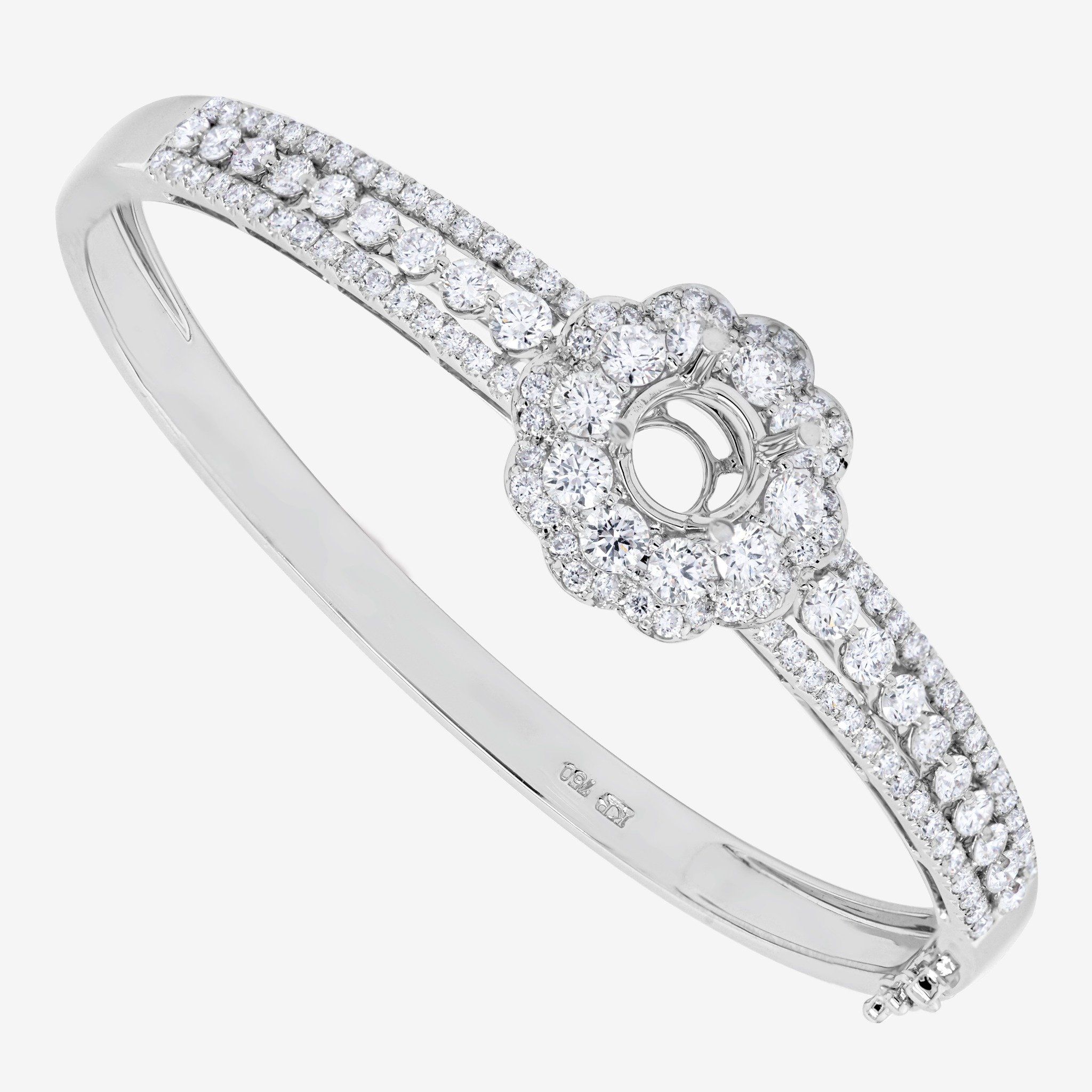 ACCENTED HALO SEMI-SET BANGLE