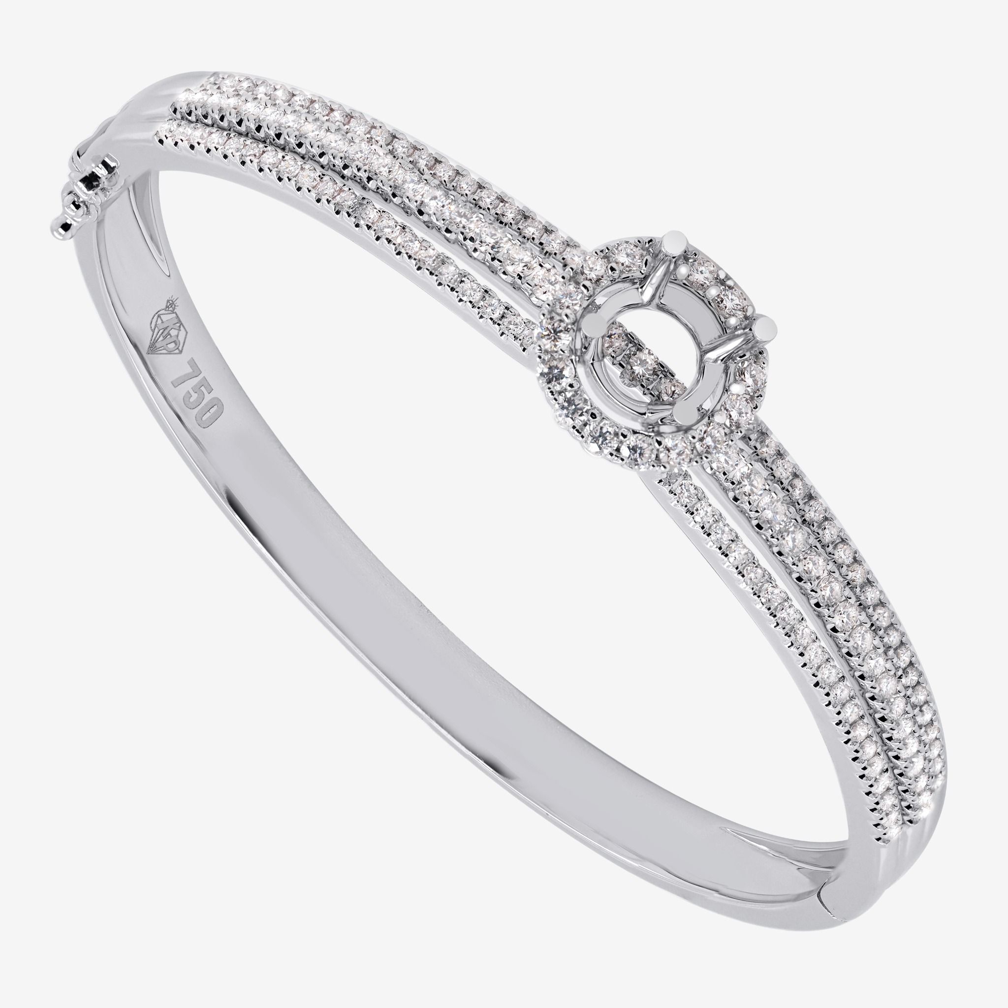ACCENTED HALO SEMI-SET BANGLE