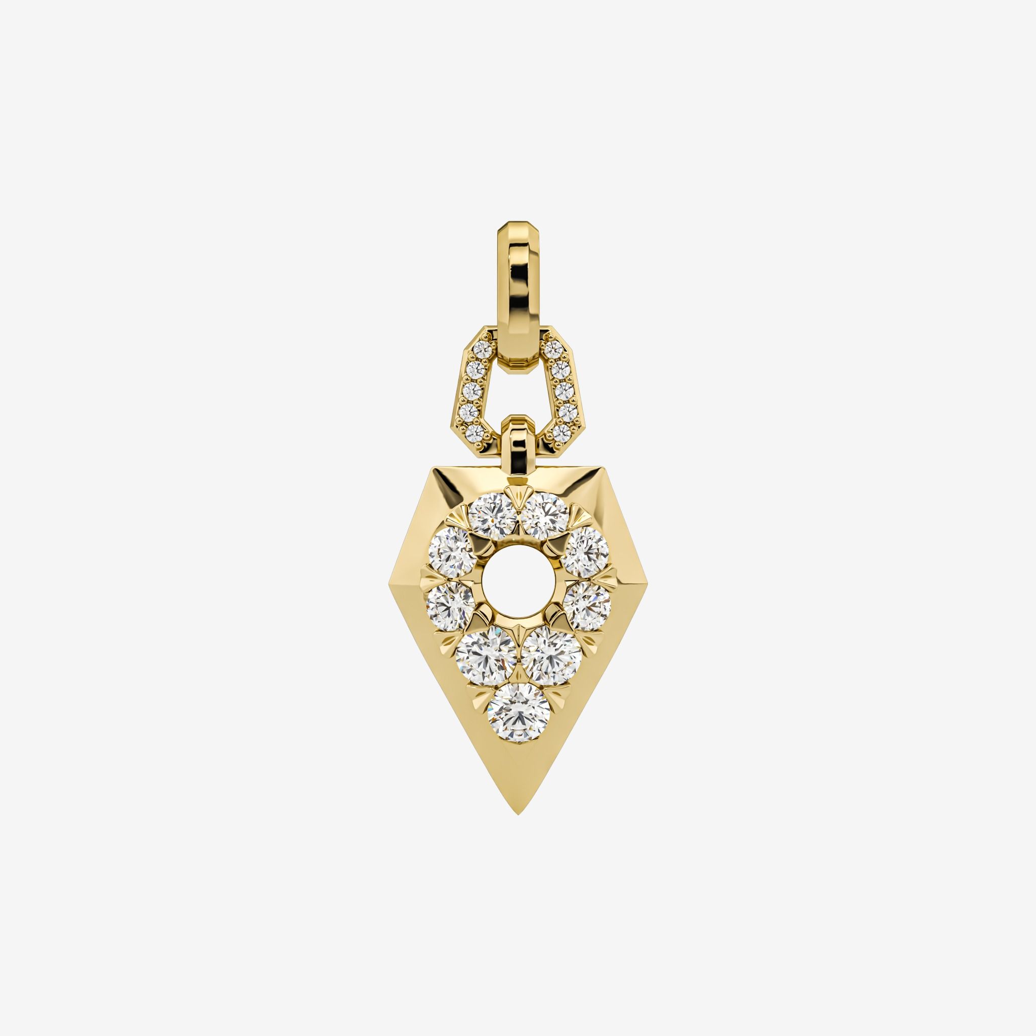 GEOMETRIC SEMI-SET PENDANT