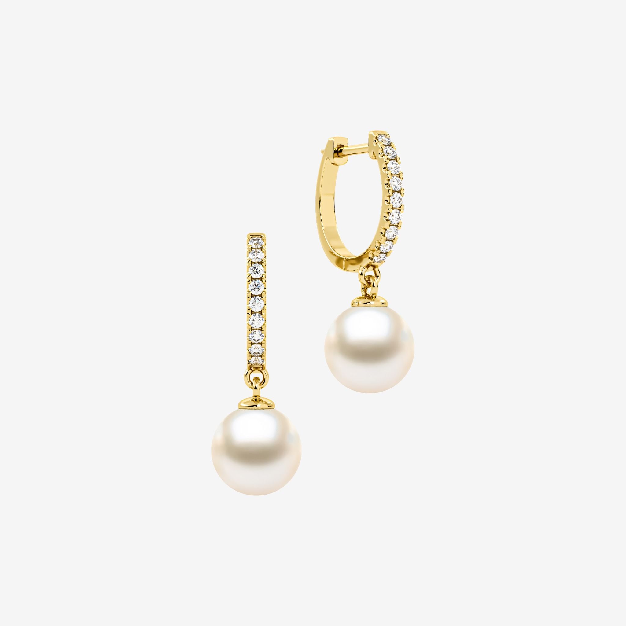 ACCENTED PEARL HOOP EARRINGS