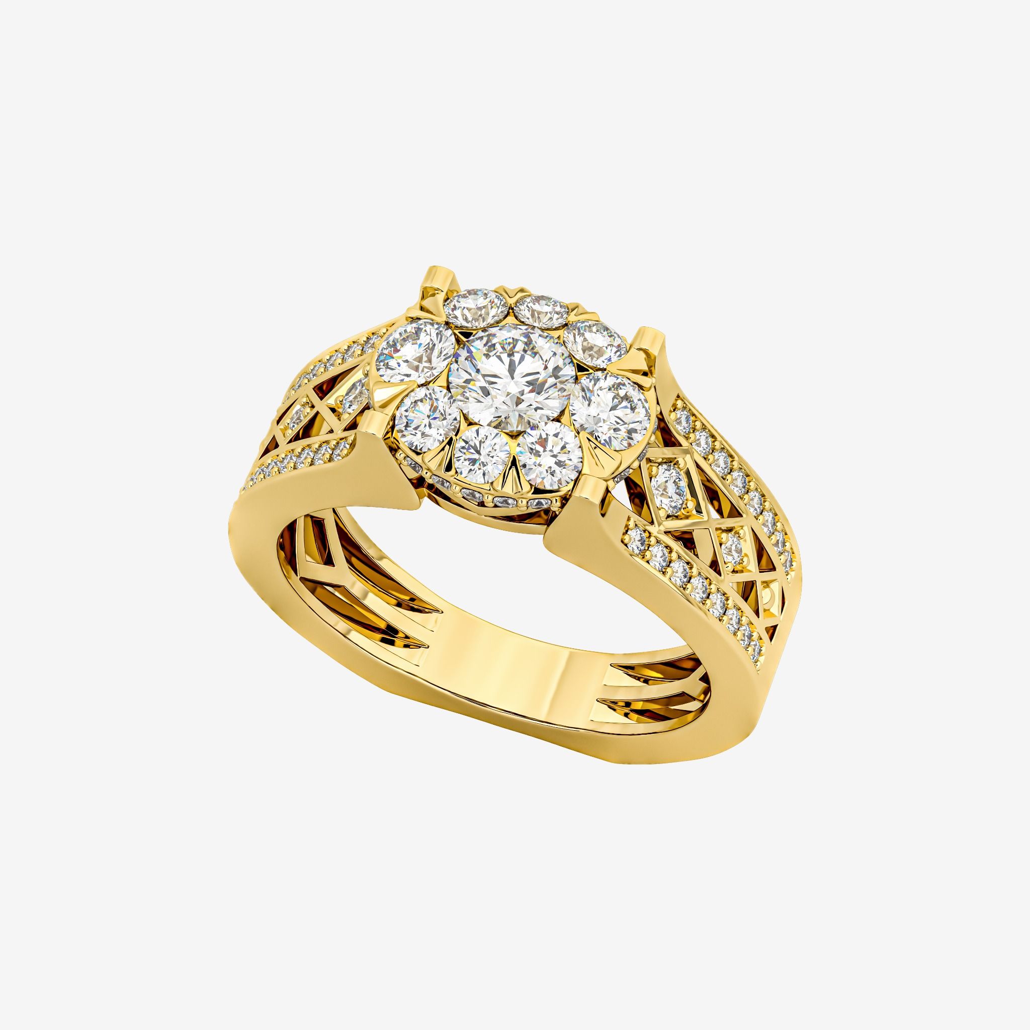 ACCENTED CLUSTER RING