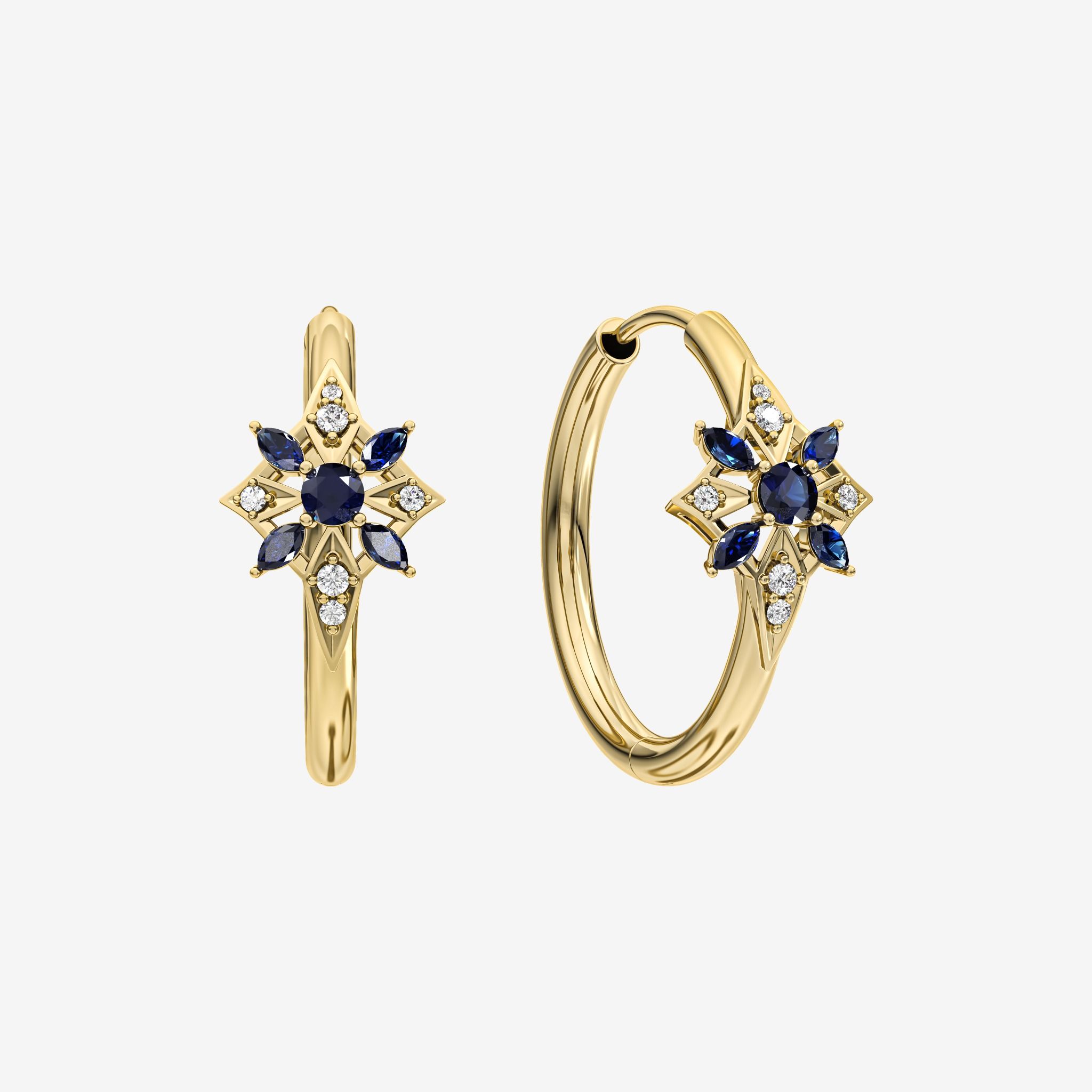 FLORAL HOOP EARRINGS