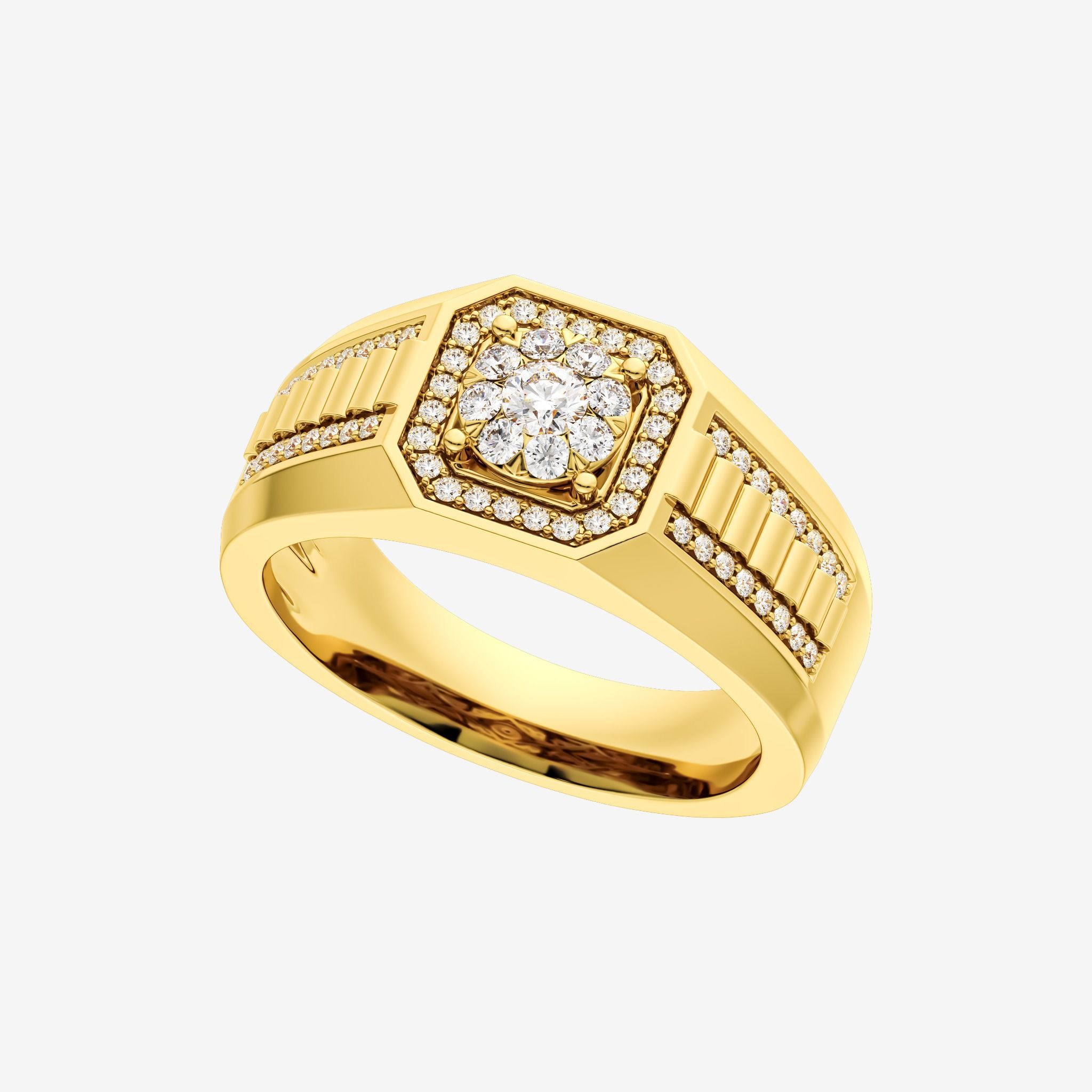 ACCENTED CLUSTER MEN RING
