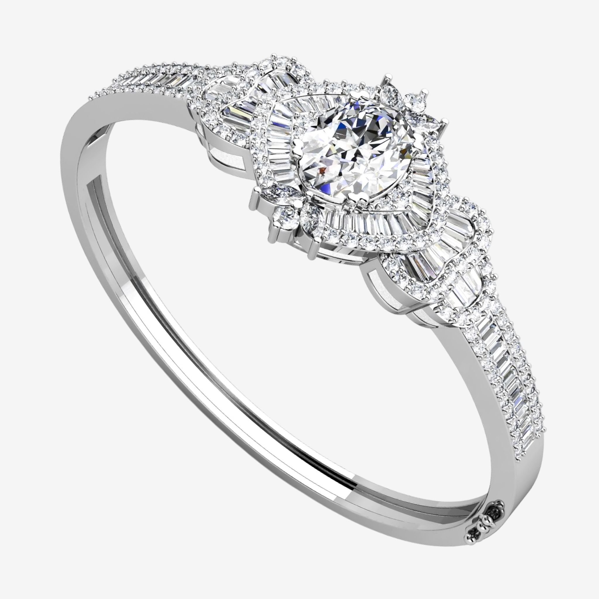 ACCENTED HALO BANGLE