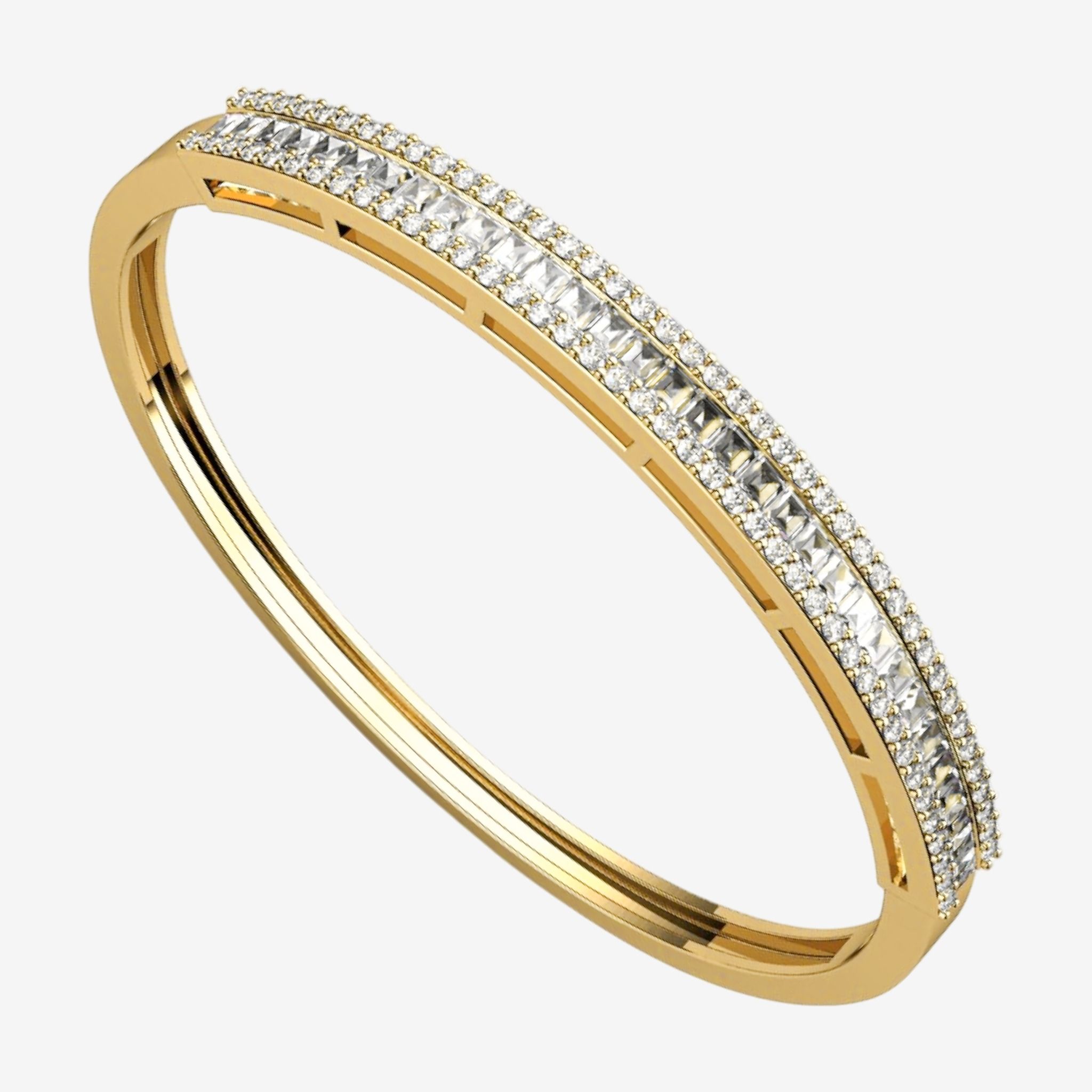 CHANNEL-SET BANGLE