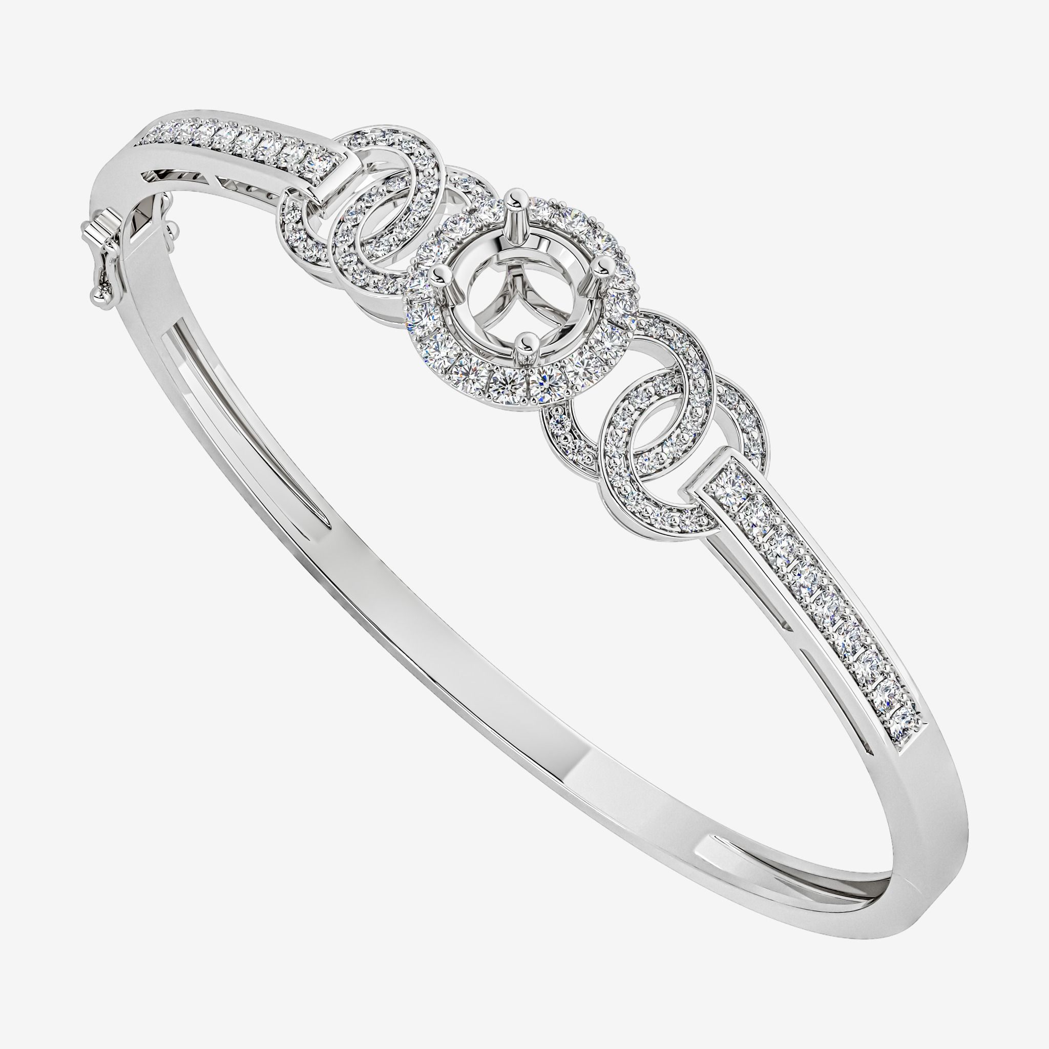 ACCENTED SEMI-SET BANGLE