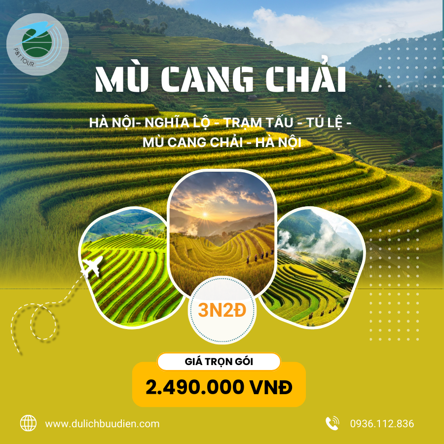 HÀ NỘI - MÙ CANG CHẢI - TRẠM TẤU 3N2Đ