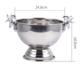 Bowl Inox Tay Cầm Nai - Bạc