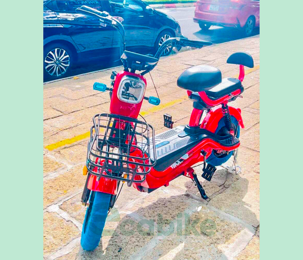Xe đạp điện màu đỏ