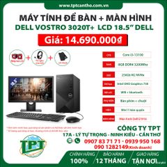 Máy tính để bàn Dell Vostro 3020 Tower 71010253  (i3-13100/ Intel B660/ 8GB/ 256GB SSD/ Intel UHD Graphics 770/ Windows 11 Home) + LCD Dell E1916