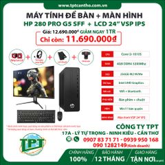 Máy tính để bàn HP 280 Pro G5 SFF (60G66PA) + Màn hình 24