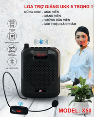 Máy trợ giảng UKK X50 (Bluetooth)- Kèm 2 Mic(Có dây và không dây)