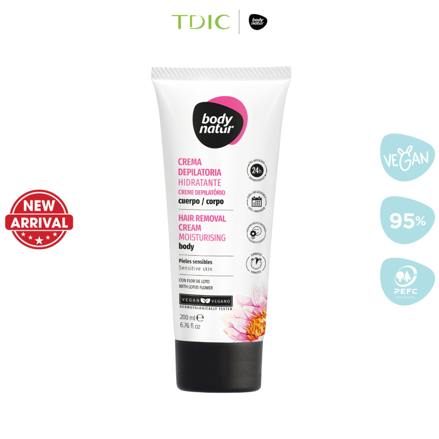 Kem tẩy lông Body Natur Hair Removal Cream Moisturising Body Sensitive Skin 200ml