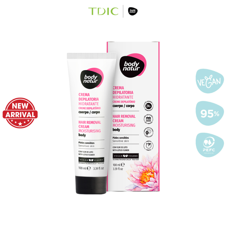 Kem tẩy lông Body Natur Hair Removal Cream Moisturising Body Sensitive Skin 100ml