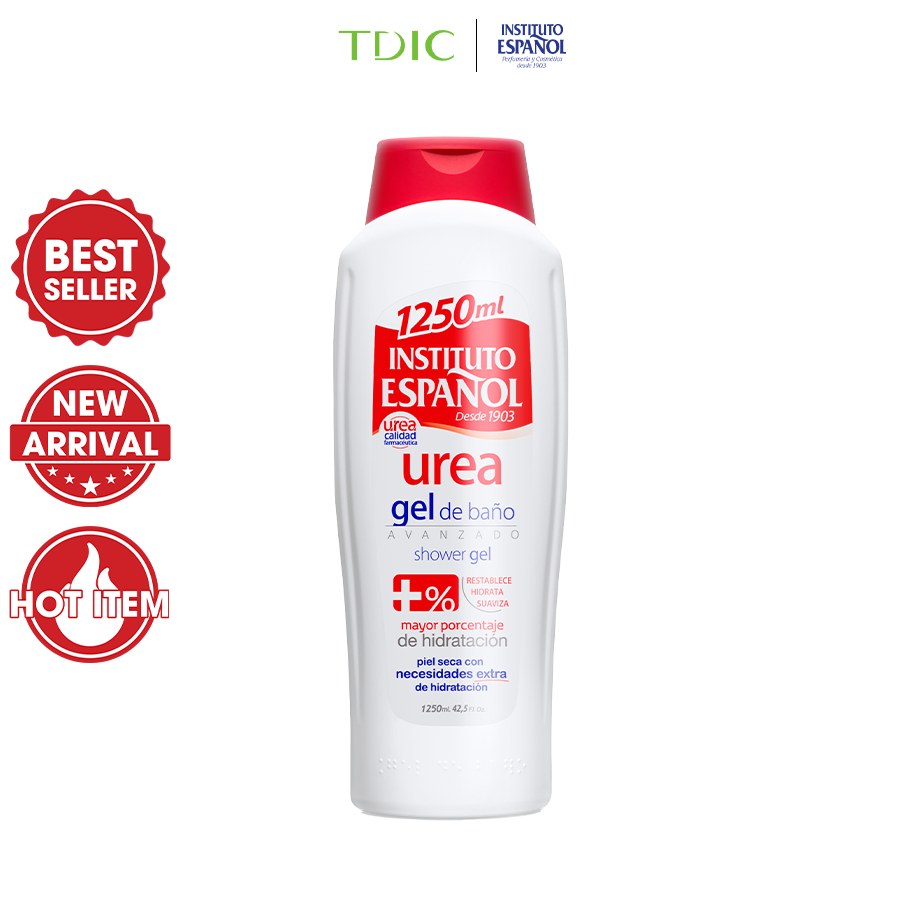 Gel Tắm 10% Urea Hỗ Trợ Dưỡng Ẩm, Làm Sạch Sâu cho da nhạy cảm Instituto Espanol Urea Shower Gel 1250ml