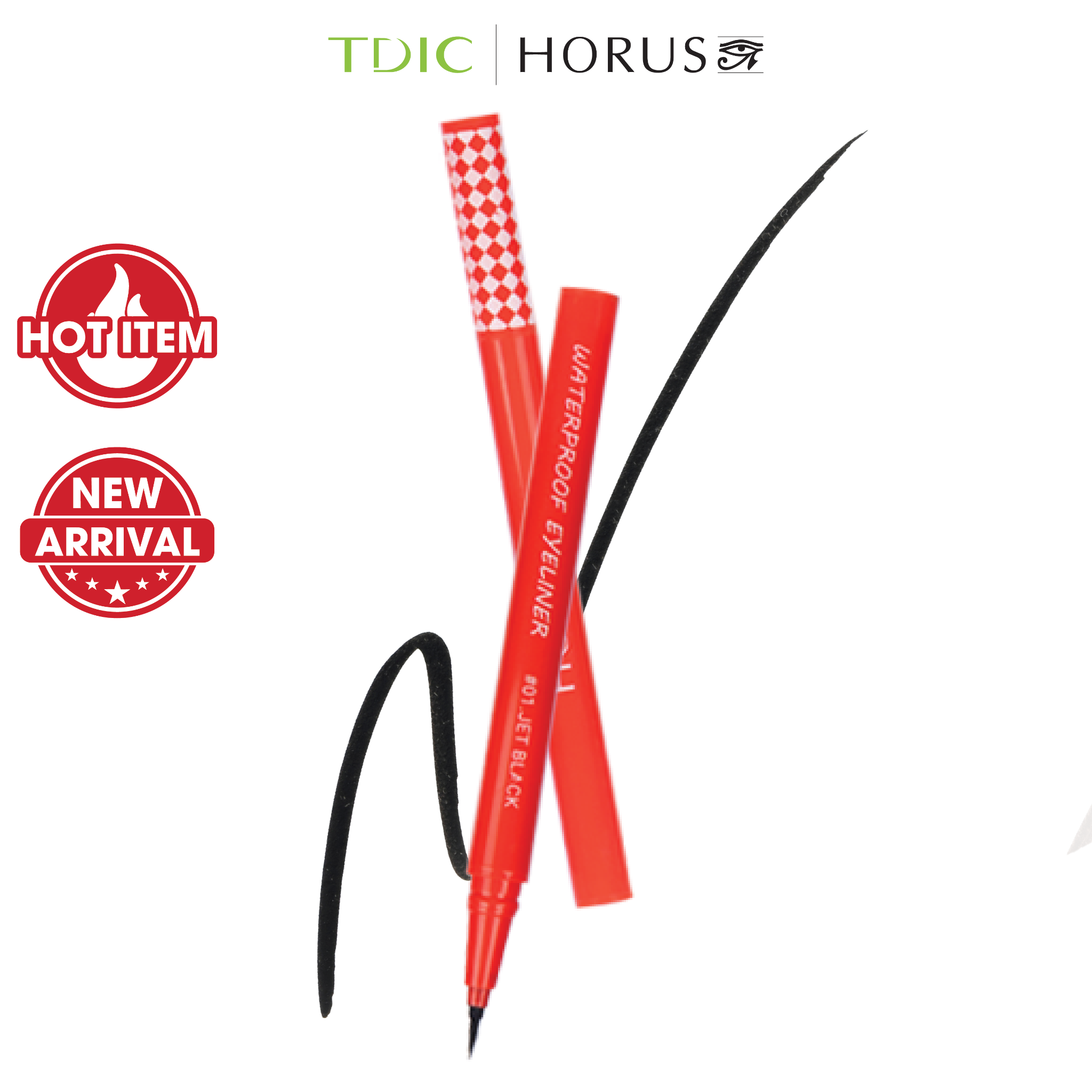 Horus Kẻ mắt Water Proof Eyeliner - #01 Jet Black ver 2