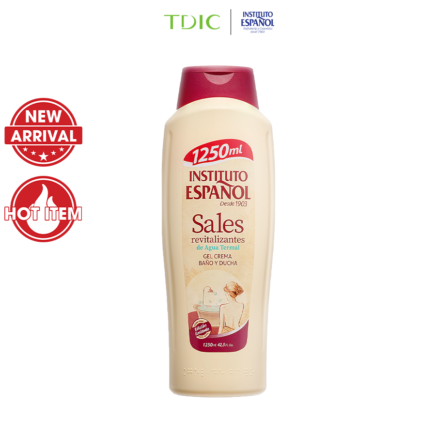 Gel tắm Muối Khoáng làm sạch sâu, tẩy tế bào chết dịu nhẹ Instituto Espanol Sales Shower Gel 1250ml
