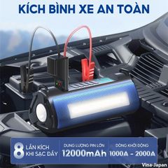 Bộ cứu hộ xe hơi xách tay 4 in 1 | Quà tặng hữu ích | có in khắc logo thương hiệu miễn phí