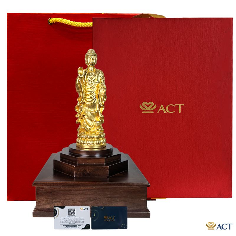 Tượng Phật A Di Đà dát vàng 24k ACT GOLD ISO 9001:2015