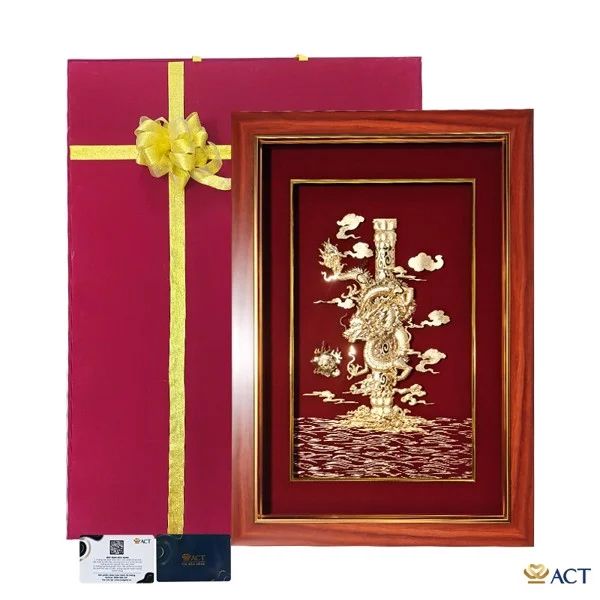 Tranh rồng dát vàng 24k