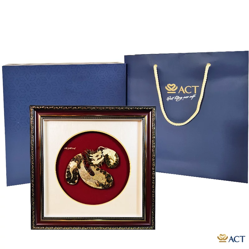 Tranh Chữ Tâm Hóa Rồng 24k ACT GOLD ISO 9001:2015 (Mẫu 2)