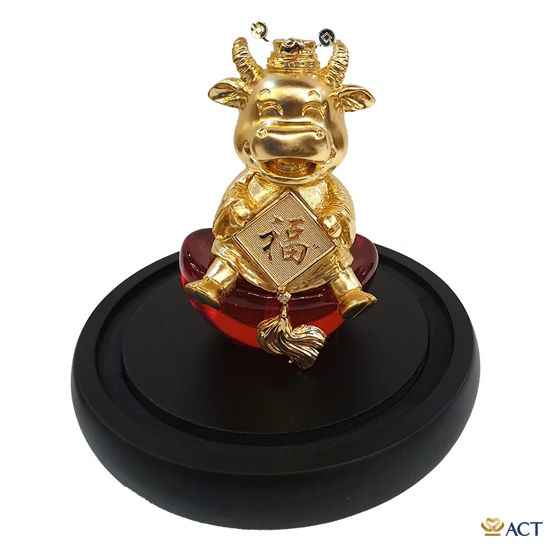 Tượng Trâu dát vàng 24k (Mẫu 2)