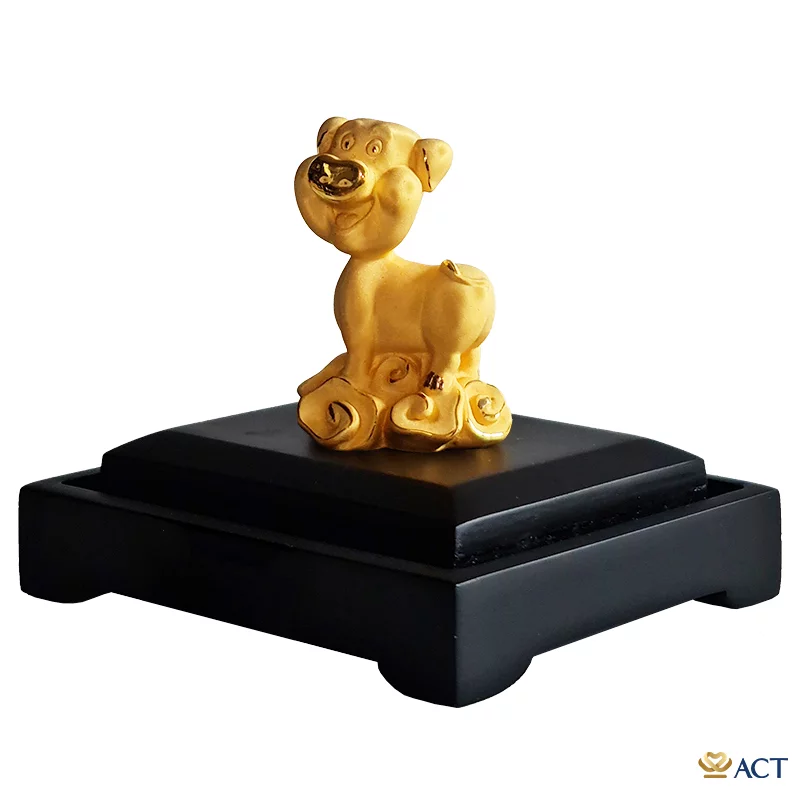 Quà tặng Heo Cute dát vàng 24k ACT GOLD ISO 9001:2015